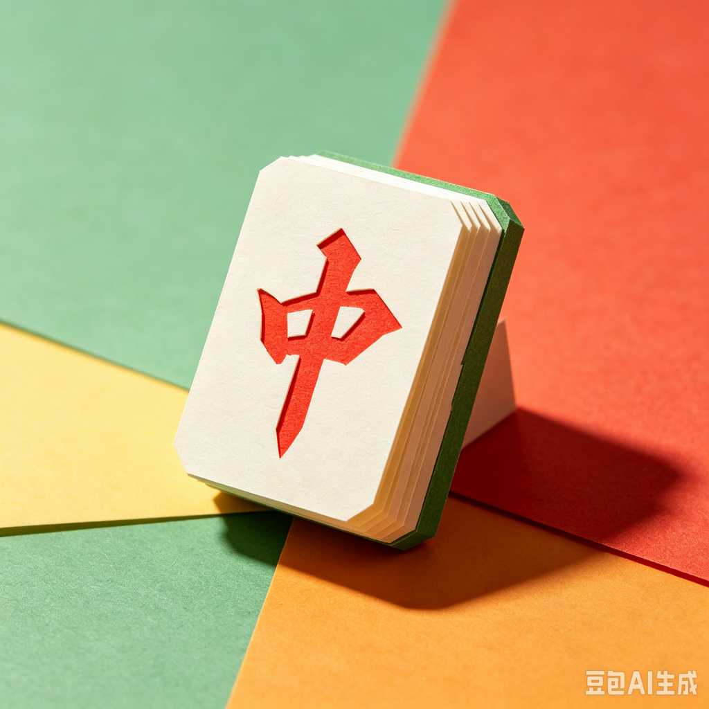 vivid color print mahjong set